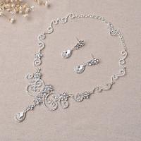 Jewelry Set Women\'s Anniversary Wedding / Engagement / Party / Special Occasion Jewelry Sets Alloy Rhinestone Silver