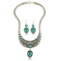 Jewelry Set Women\'s Anniversary / Wedding / Party / Daily Jewelry Sets Alloy Turquoise Earrings / Necklaces Silver / Blue