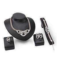 jewelry 1 pair of earrings 1 bracelet necklaces rings wedding party al ...