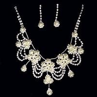Jewelry Set Women\'s Anniversary / Wedding / Engagement / Birthday / Gift / Party Jewelry Sets Alloy Imitation Pearl / RhinestoneNecklaces