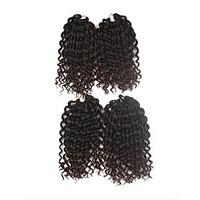 Jerry Curl Pre-loop Crochet Braids Black With Dark Auburn Hair Braids 9Inch Kanekalon 1 Package For Full Head 170g Hair Extensions