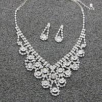 jewelry set rhinestone pendant luxury rhinestone alloy drop 1 necklace ...