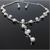jewelry set rhinestone pendant imitation pearl rhinestone alloy drop 1 ...
