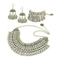 Jewelry 1 Necklace 1 Pair of Earrings 1 Bracelet Wedding Party Special Occasion Halloween Daily Alloy 1set Silver Wedding Gifts