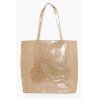 Jelly Glitter Beach Bag - gold