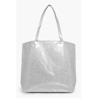 Jelly Glitter Beach Bag - silver