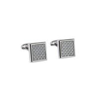 Jeff Banks Carbon Fibre Cufflink 0 Grey