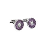 Jeff Banks Purple Design Cufflink 0 Purple