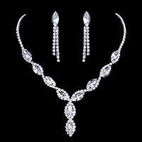 Jewelry Set Fashion Silver Necklace/Earrings Wedding 1set Necklaces Earrings Wedding Gifts