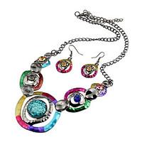 Jewelry 1 Necklace 1 Pair of Earrings Wedding Party Daily Casual 1set Women Multi Color Wedding Gifts
