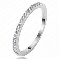 jewelry women alloy zircon women silver circular ring