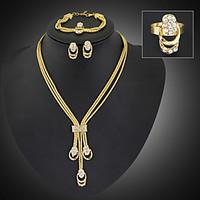 jewelry set tassel fashion statement jewelry long gold plated imitatio ...