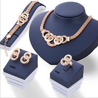 jewelry set euramerican alloy round 1 necklace 1 pair of earrings 1 br ...