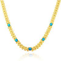 Jewelry Chain Necklaces Wedding / Party / Daily / Casual / N/A Agate / Gold Plated / Emerald / Turquoise 1pc Women Wedding Gifts
