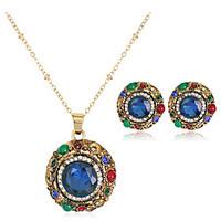 jewelry set earrings set necklace euramerican fashion rhinestone alloy ...