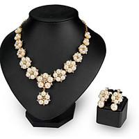 Jewelry Set Fashion White Necklace/Earrings Wedding 1set Necklaces Earrings Wedding Gifts