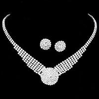 Jewelry Necklaces / Earrings Wedding Alloy / Zircon Women Silver Wedding Gifts