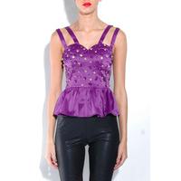 Jewel Encrusted Peplum Top