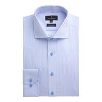 Jeff Banks Blue Stripe Regular Fit Shirt 15.5 Blue