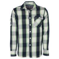 Jefferson checked long sleeve shirt in green - Tokyo Laundry