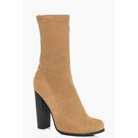 Jersey Sock Boot - camel