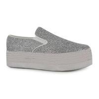 jeffrey campbell play glitter slip on shoes