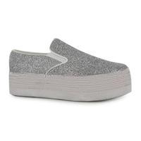 Jeffrey Campbell Play Glitter Slip On Shoes