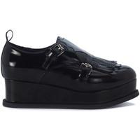 Jeffrey Campbell Mocassino Dublin in pelle nera effetto vernice women\'s Loafers / Casual Shoes in black