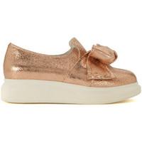 Jeffrey Campbell Britny slip on in pink metal craqueled leather with bow women\'s Loafers / Casual Shoes in pink