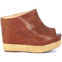 Jeffrey Campbell VIRGO leather sabot women\'s Clogs (Shoes) in brown