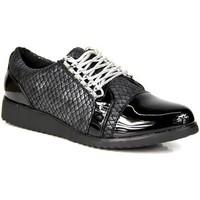 jezzi czarne ocieplane wowe womens shoes trainers in black