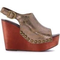 jeffrey campbell bronze metal leather wedge sandal womens clogs shoes  ...