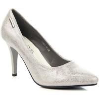 jezzi szarosrebrne na szpilce womens court shoes in grey