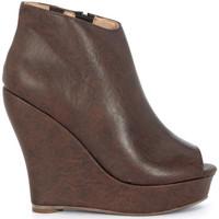 jeffrey campbell tronchetto tick in pelle marrone womens clogs shoes i ...