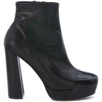 jeffrey campbell ankle boots in black elastic vegan leather womens low ...