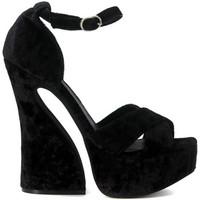 Jeffrey Campbell Stefanya Decolletè in black chenille women\'s Sandals in black