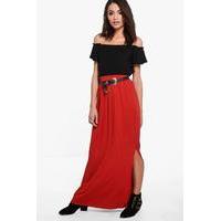 Jersey Maxi Skirt - rust