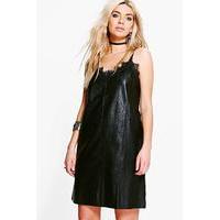 jess pu slip dress black