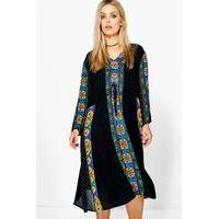 Jess Retro Print Midi Dress - multi