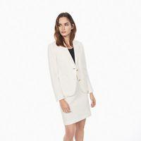 Jersey Piqué Stretch Blazer - Eggshell