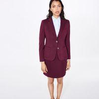 jersey piqu blazer purple fig