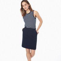 Jersey Piqué Stretch Skirt - Marine