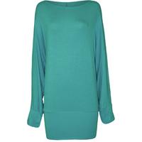 Jena Basic Jersey Batwing Top - Turquoise