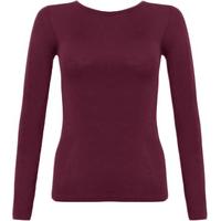 jessie long sleeved basic jersey top wine