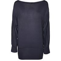 Jena Basic Jersey Batwing Top - Navy Blue