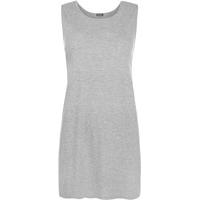 jenessa sleeveless side slit top grey