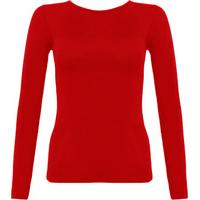 Jessie Long Sleeve Basic Jersey Top - Red