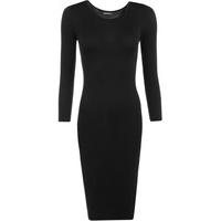 Jen Long Sleeve Bodycon Midi Dress - Black