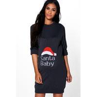 Jenny Santa Baby Christmas Dress - grey
