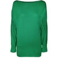 jena basic jersey batwing top green